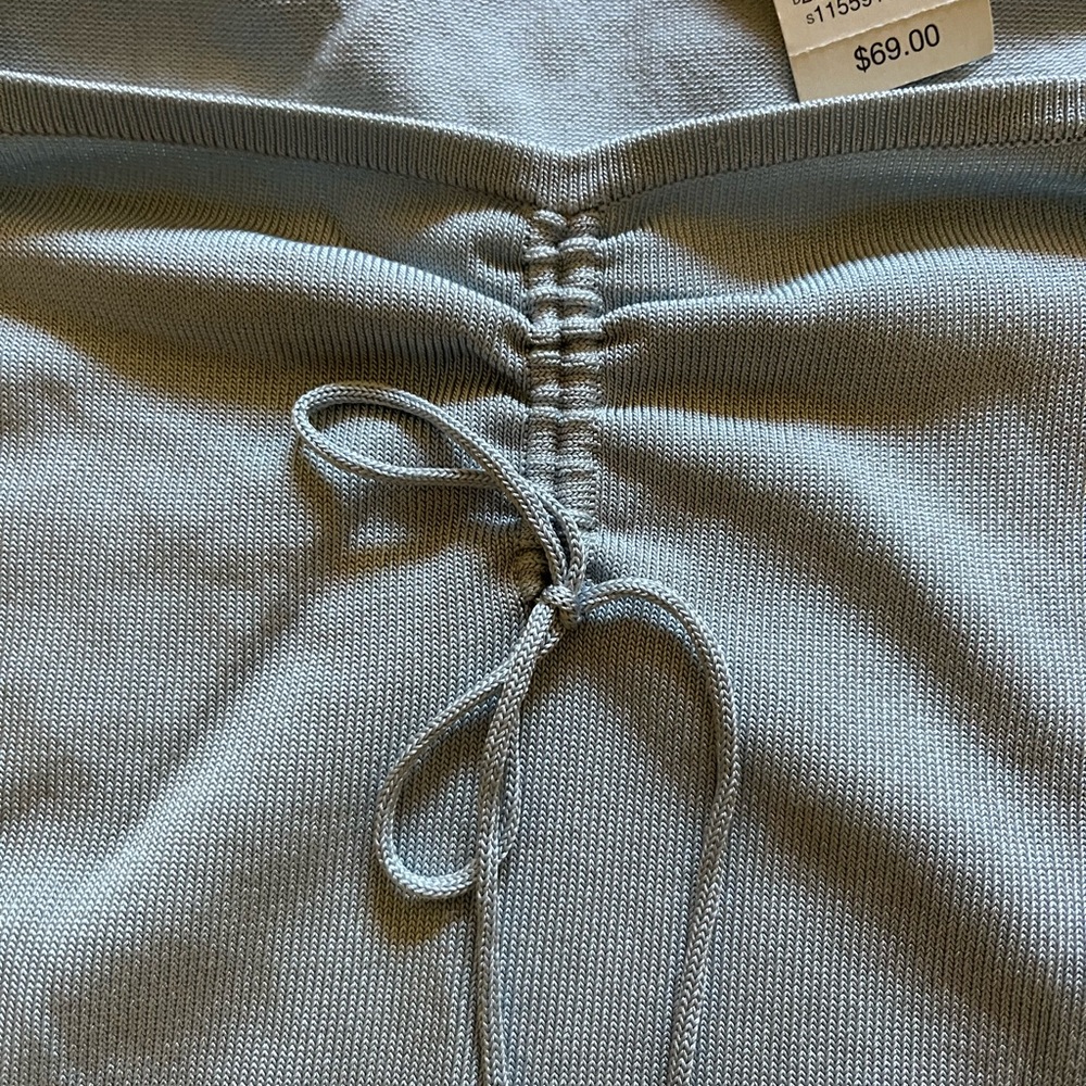 Ann Taylor Soft Blue Ruched Long Sleeve Blouse - Picture 5 of 9